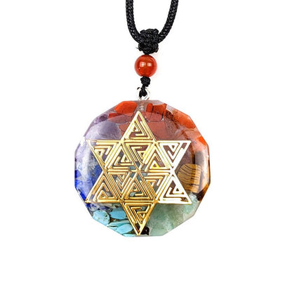 Chakra Hexagram Symbol Yoga Necklace