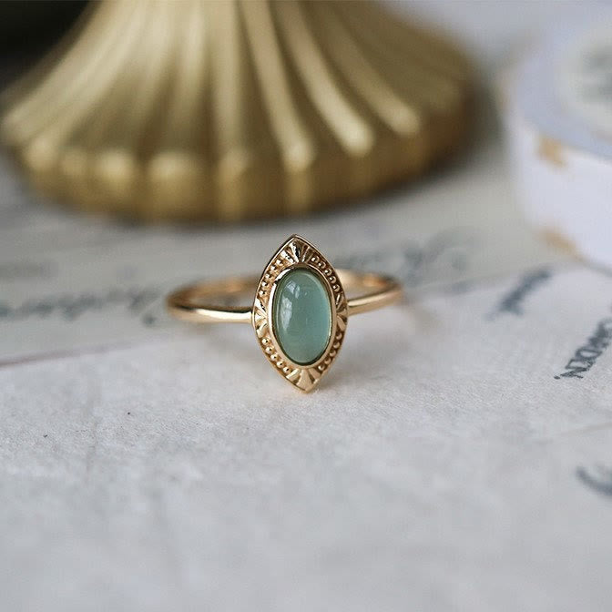 Natural Peridot Oval Lace Adjustable Ring