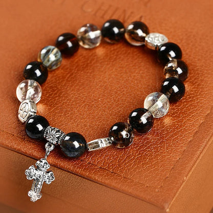 Natural Stone Cross Symbol Bracelet