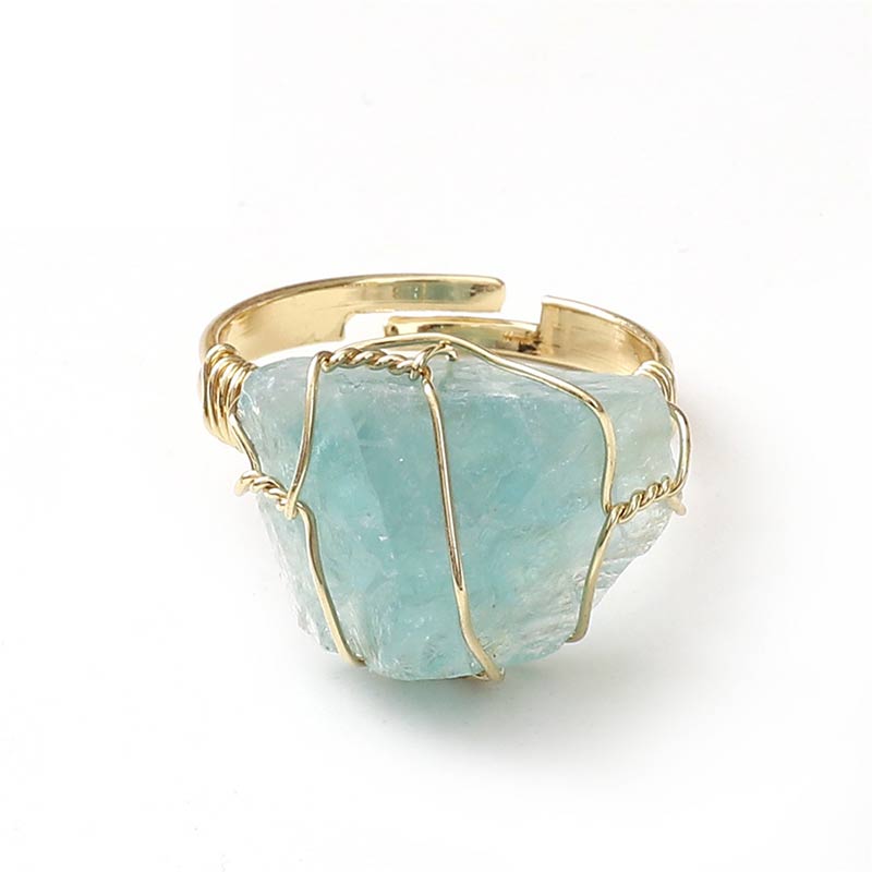 Natural Crystal Irregular Ring