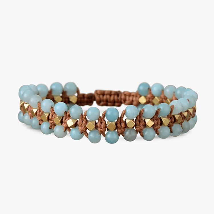 Creative Healing Amazonite Beads Cord Bracelet