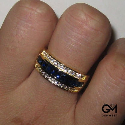 Trendy Sapphire Solitaire Ring