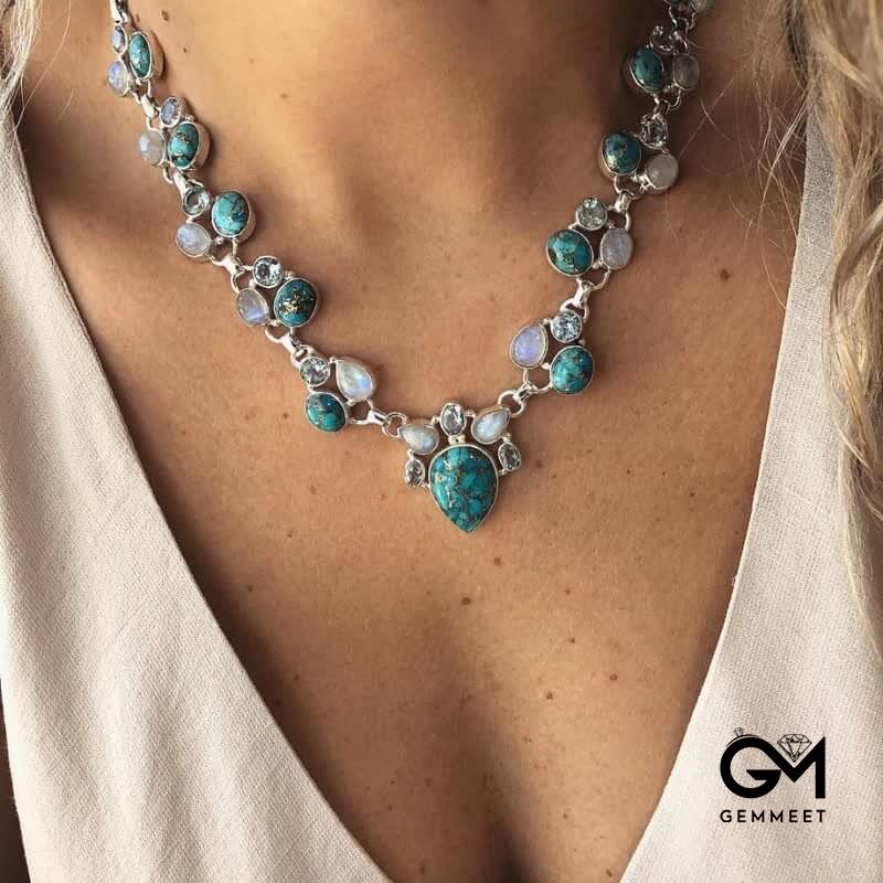 Fashionable Bohemia Turquoise Necklace