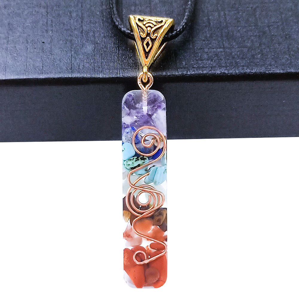 Orgone Chakra Natural Stone Pendant Necklace