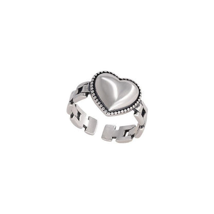 Simple Three-dimensional Love Geometric Chain Adjustable Ring