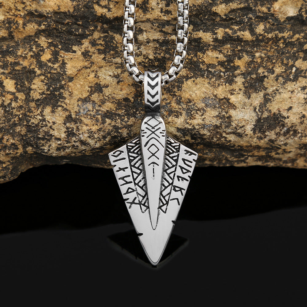 Spearhead Gunny Viking Arrow Necklace