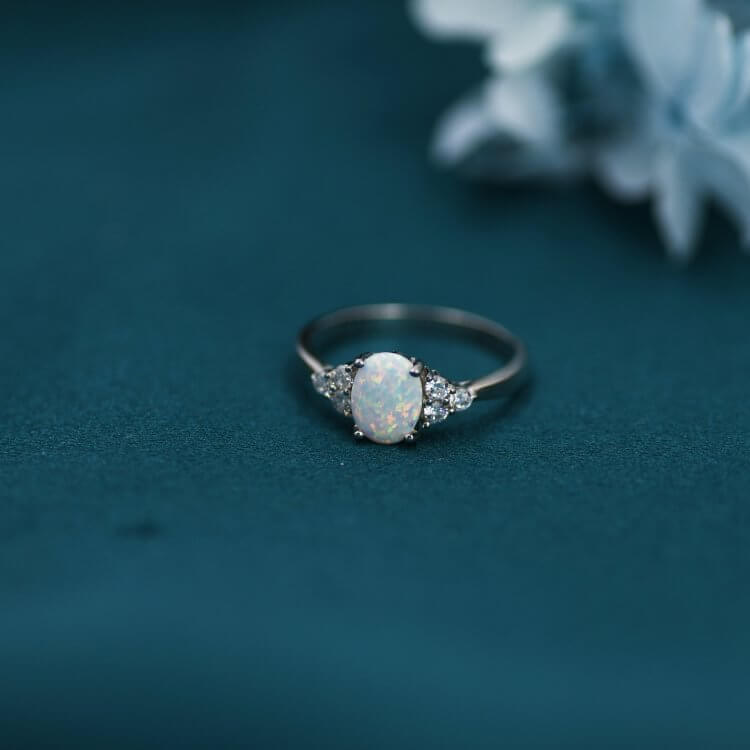 Oval Opal Ring