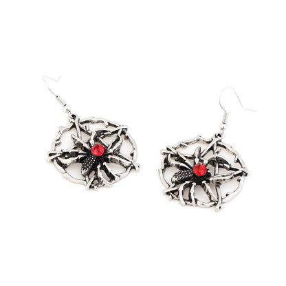 Halloween Animal Earrings Vintage Alloy Zirconia Spider Earrings