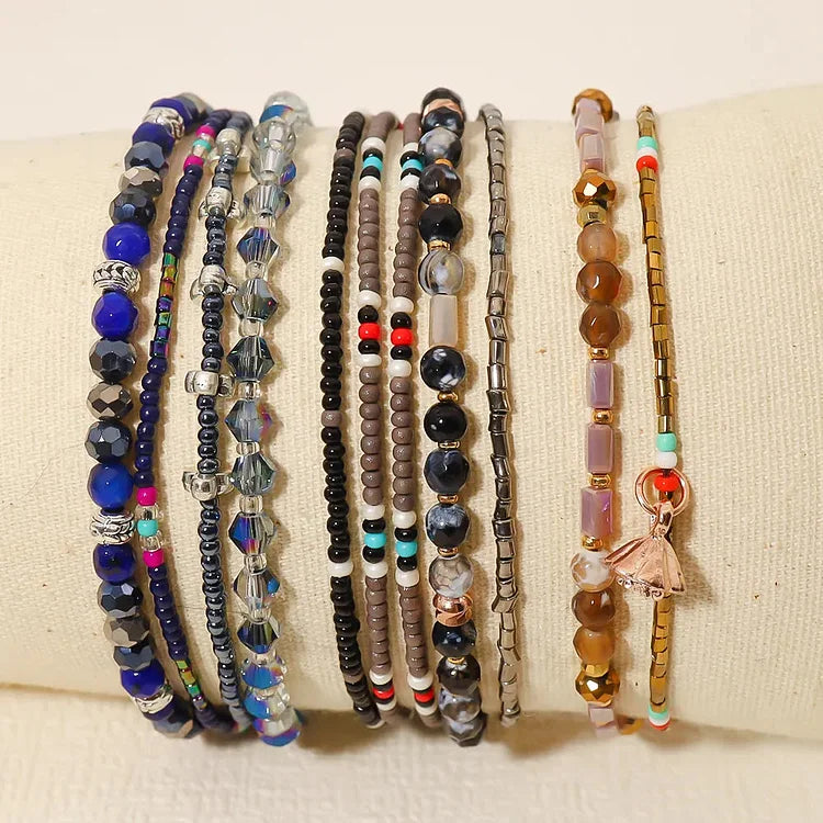 Round Beaded Vacation Bohemian Bracelets