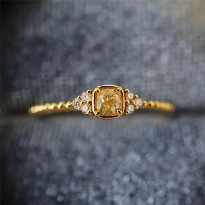 Delicate Natural Citrine Ring