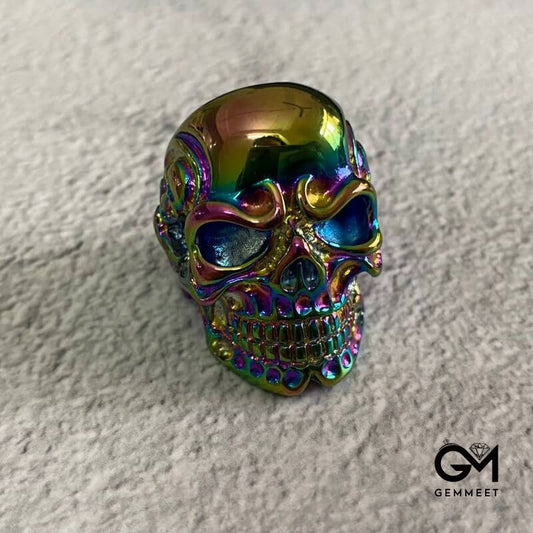 Retro Spartan Warrior Helmet Mask Skull Ring