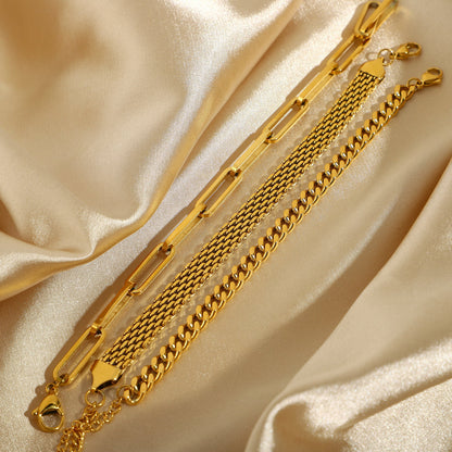 Golden Iron Chain Bracelet