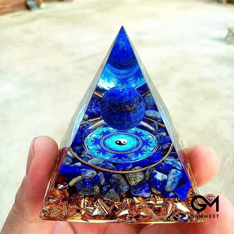 Lapis Lazuli Stone Orgone Pyramid