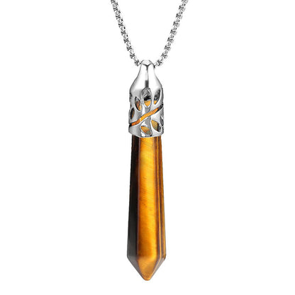 Crystal Bullet Protection Gemstone Necklace