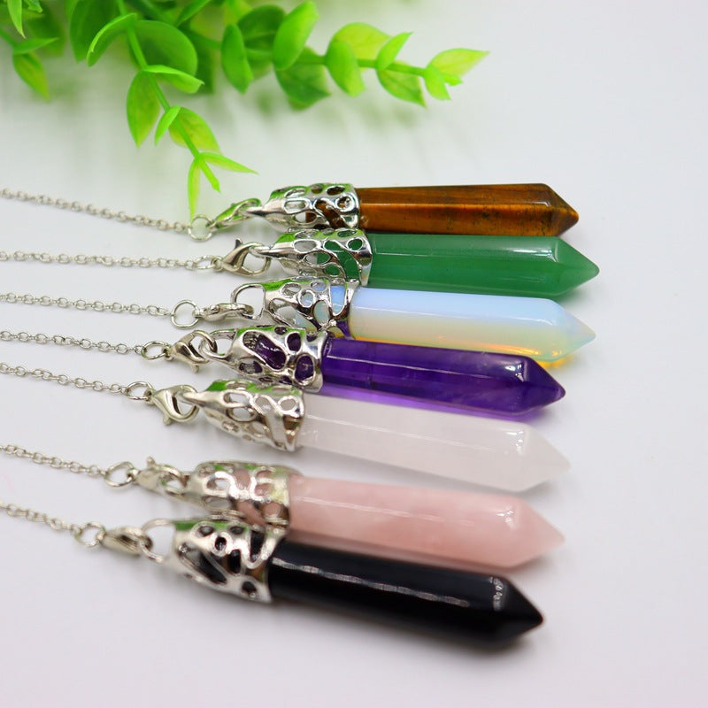 Crystal Bullet Protection Gemstone Necklace