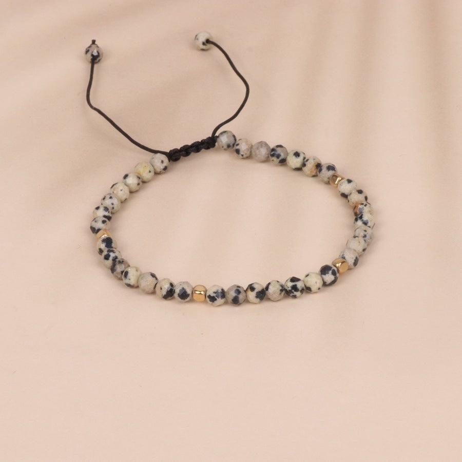 Spotted Stone Bead Bracelet