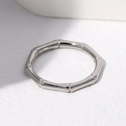 Simple Cold Air Stainless Steel Ring Female Does Not Fade