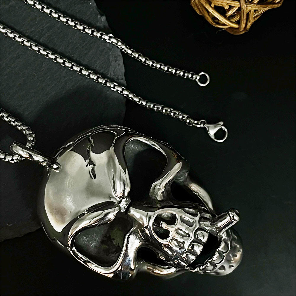 Men's Titanium Steel Skeleton Necklace