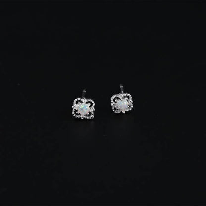 Delicate Vintage Opal Rhombic Earrings