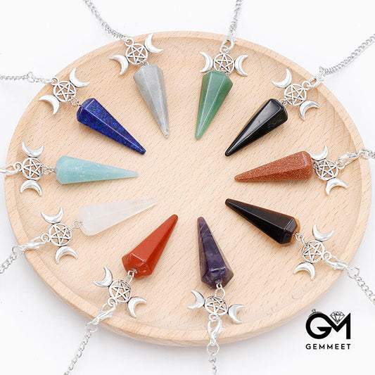 Meditation Healing Hexagon Crystal Pendulum