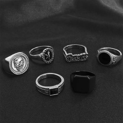 Men's 6PCS Retro Ring Set