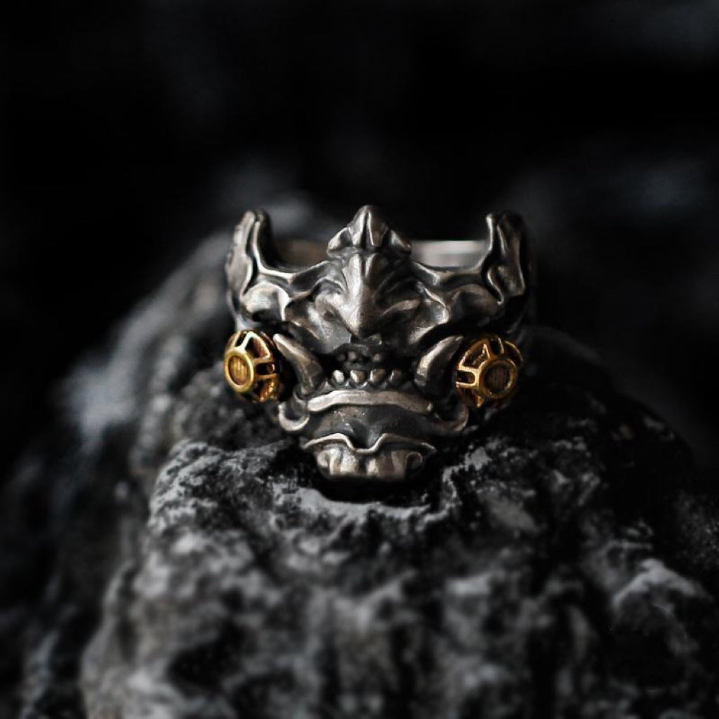 Men's Vintage Samurai Mask Ring