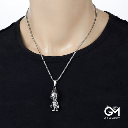 Stainless Hexagram Demon Imp Doll Necklace