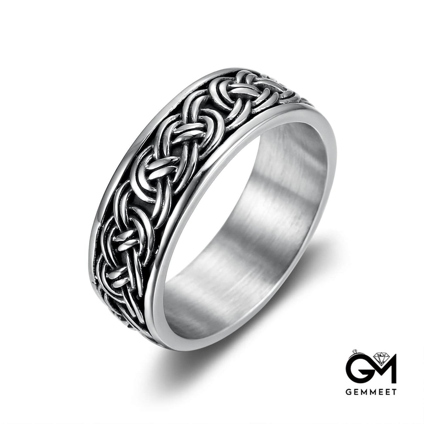 Simple Woven Titanium Steel Ring