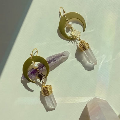 Bohemia Angel Aura Quartz Earrings