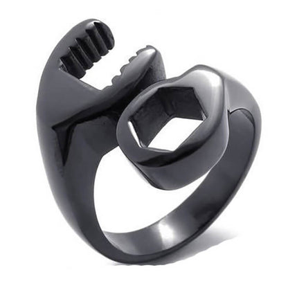 Stainless Steel Trend Wrench Shape Ring