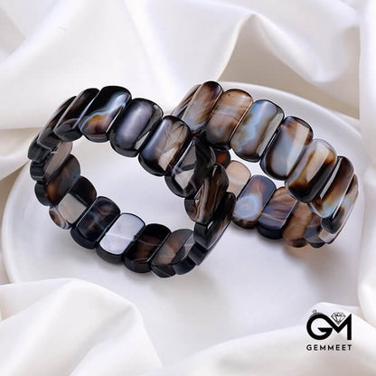 Sardonyx Rectangular Beads Bracelet