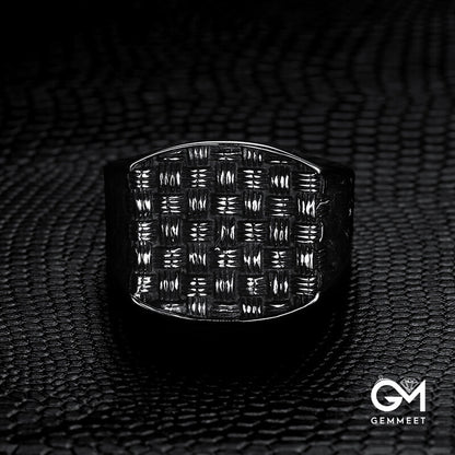 Personality Mesh Woven Men's Ring