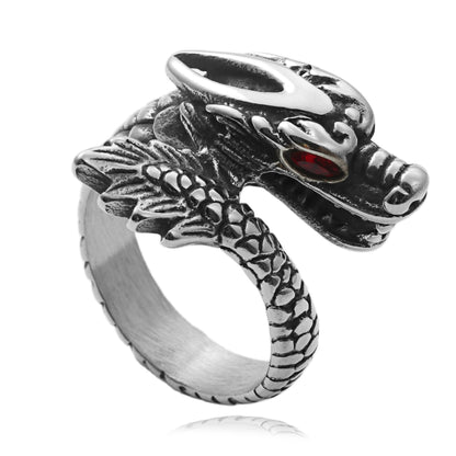 Dragon Head Ring Retro Personality Punk Trendy Man