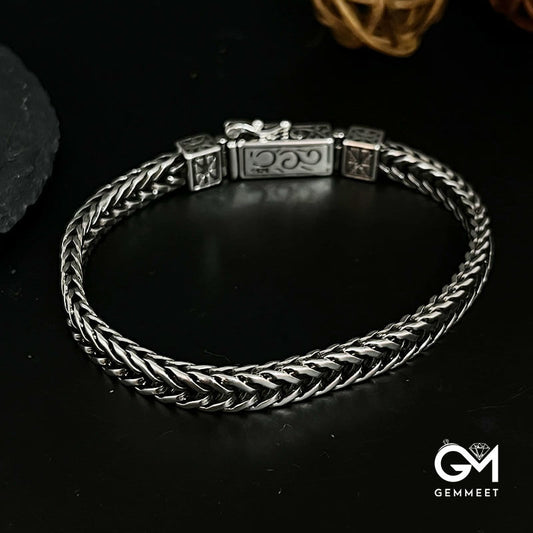 Vintage Men's Classic Woven Textured Bracelet