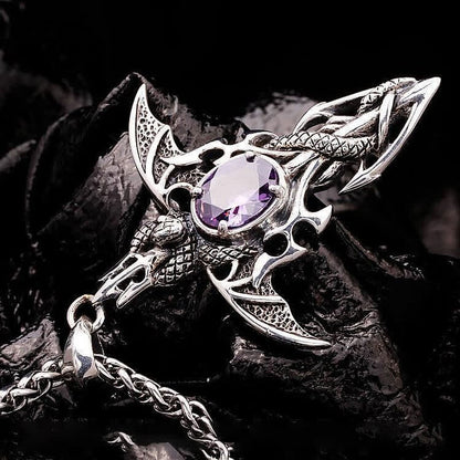 The Dragon Spirit - Amethyst Vintage Necklace