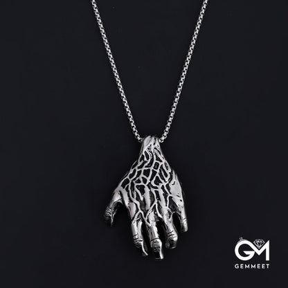 Talons Bully Titanium Steel Ghost Hand Necklace