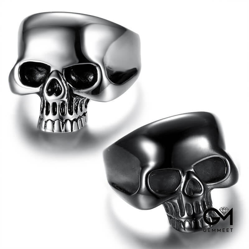 Stainless Steel Multi-colored Small Skull Ring