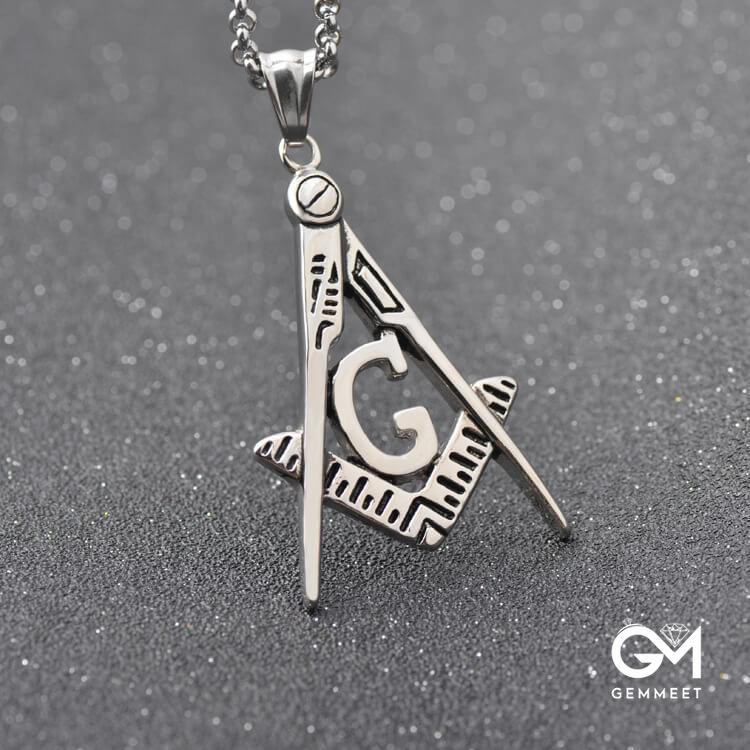 Titanium Steel Masonic Necklace for Men