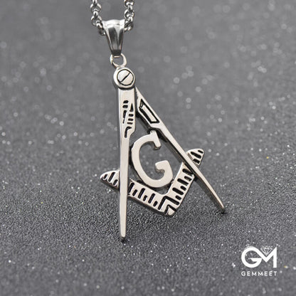 Titanium Steel Masonic Necklace for Men