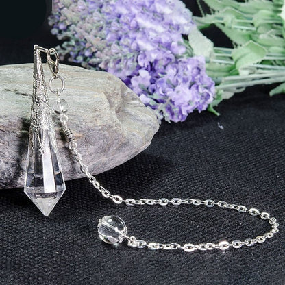 Clear Crystal Meditation Pendulum