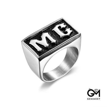 Men's and Women's Text Drop Glue Ring for Men