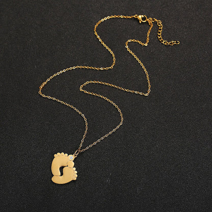 Cute Baby Feet Pendant Chain