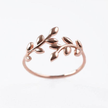 Olive Leaf Branch-Motif Ring