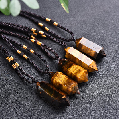 Natural Tiger Eye Protection Gemstone Necklace