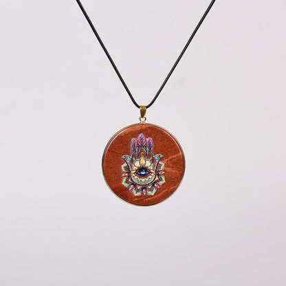 Crystal Hamsa Chakra Tree Of Life Necklace