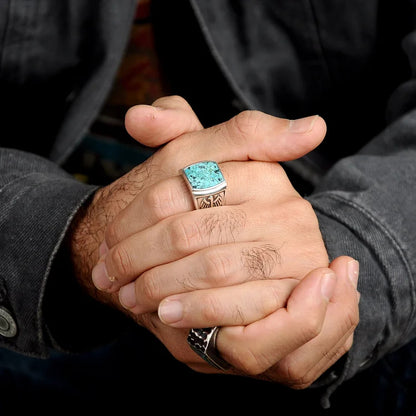 Men's Eagle Turquoise Ring