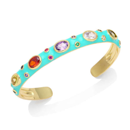 Cute Candies Color Stones Cuff Bangcle