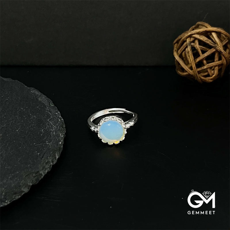 Vintage Large Moonstone Adjustable Ring