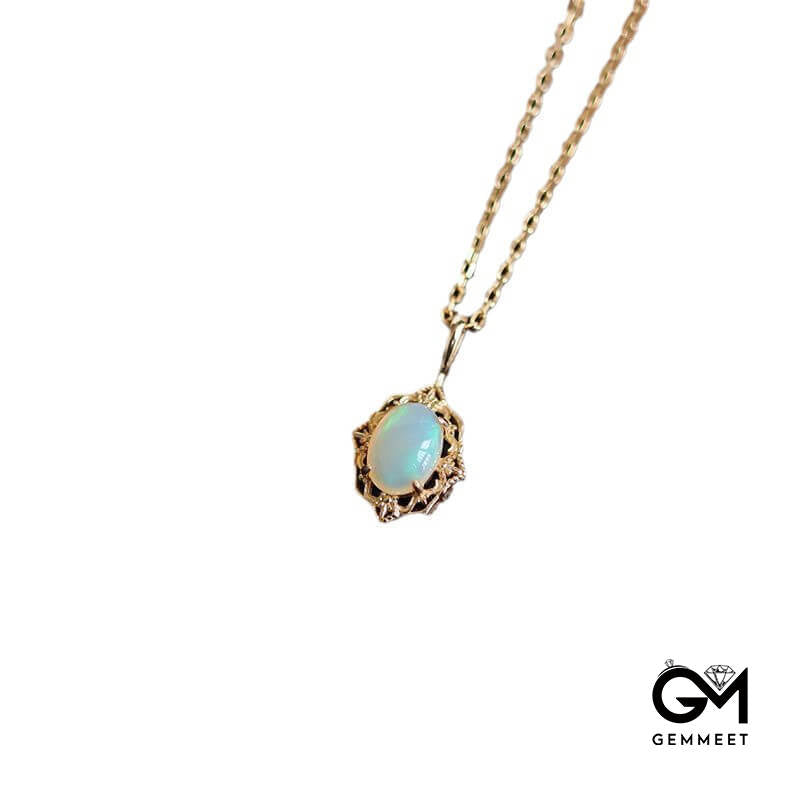 Vintage Opal Lace Gold-plated Necklace