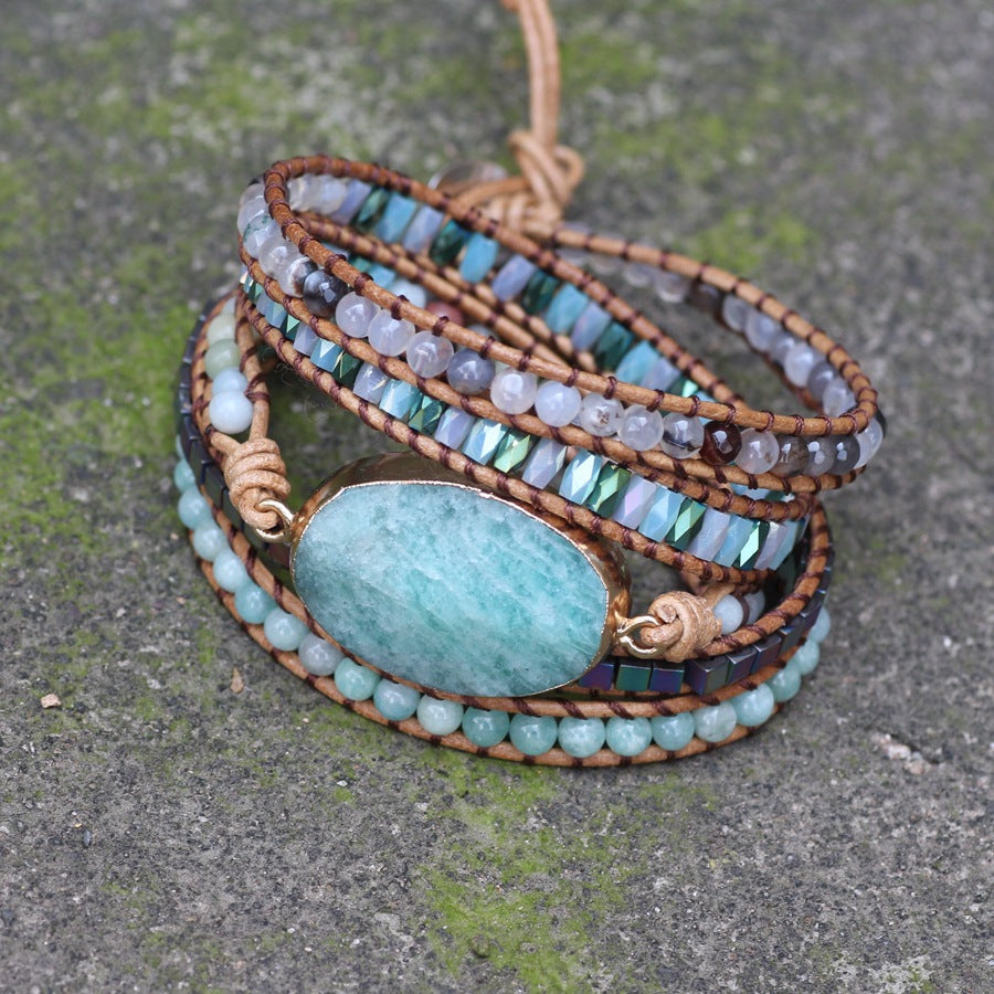 Bohemian Amazonite Beaded Bracelet